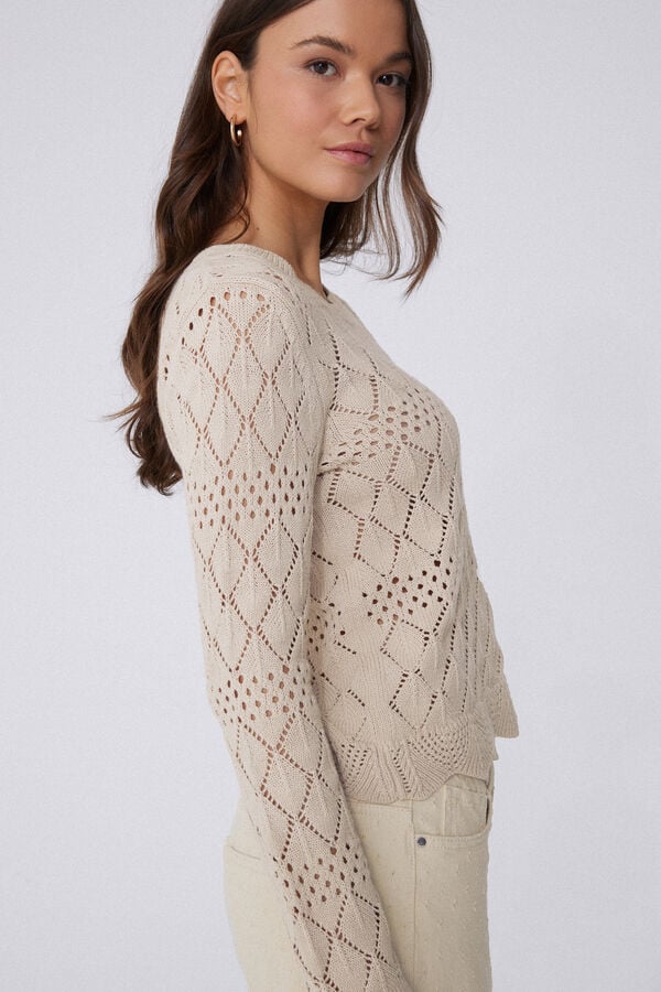 Tezenis Jersey de Manga Larga Perforado de Crochet Outlet