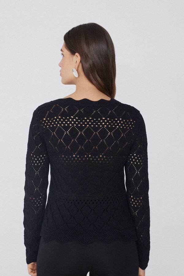 Tezenis Jersey de Manga Larga Perforado de Crochet Outlet online