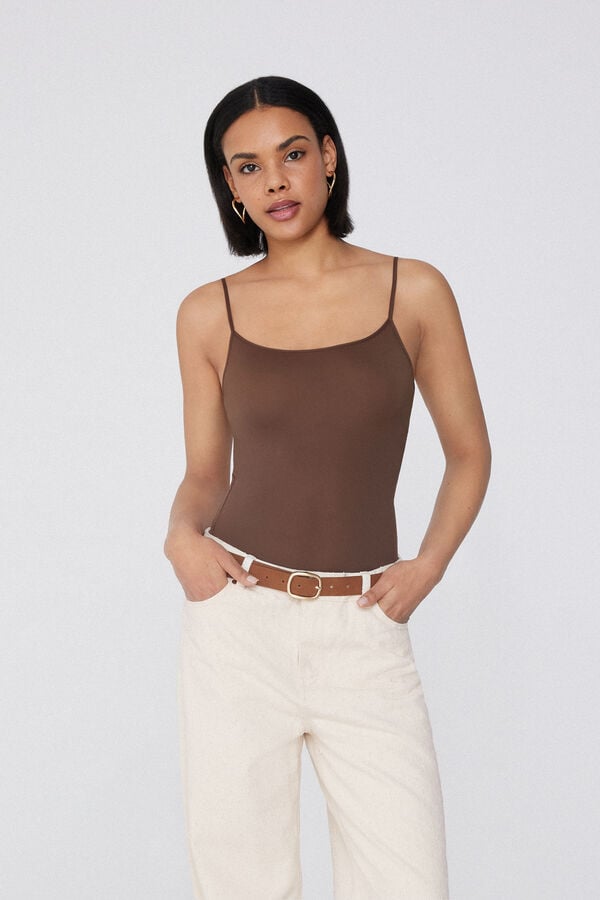 Tezenis Body con Tirantes Finos de Microfibra Ventas relámpago