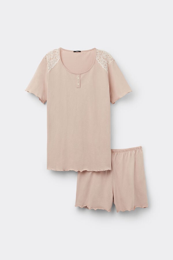 Tezenis Pijama Corto Media Manga de Algodón Delicate Touch Rebajas online