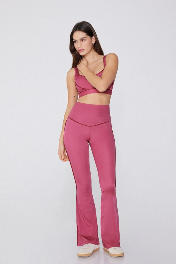 Tezenis Leggings Flare Microfibra con Ribete Limitado a 3 días