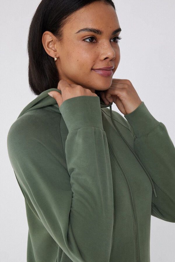 Tezenis Sudadera de Viscosa Suave con Cremallera y Capucha Oferta exclusiva