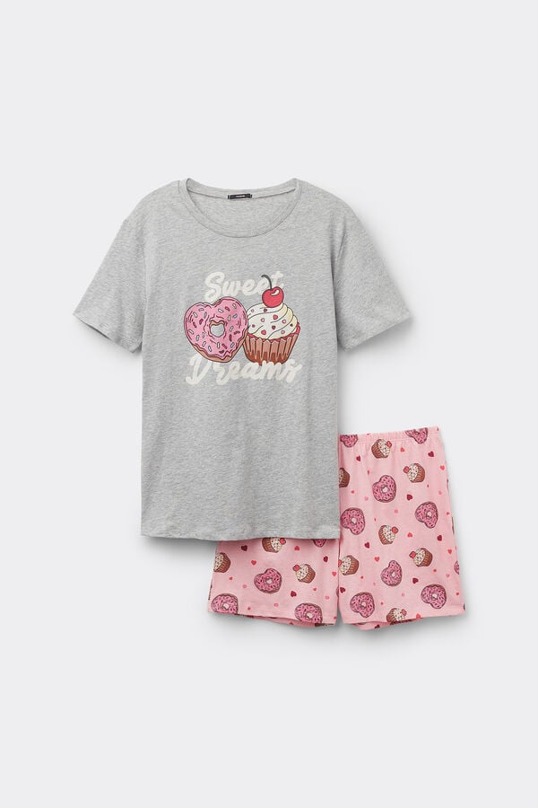 Tezenis Pijama Corto Manga Corta Algodón Estampado Dream Rebajas de fin de temporada