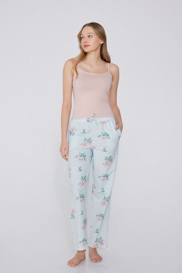 Tezenis Pantalón Largo de Tela de Algodón con Cordón Gran oferta