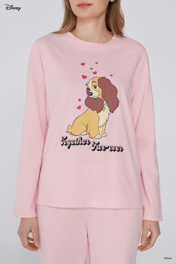 Tezenis Pijama Largo de Algodón con Estampado Disney Lilli Los más vendidos
