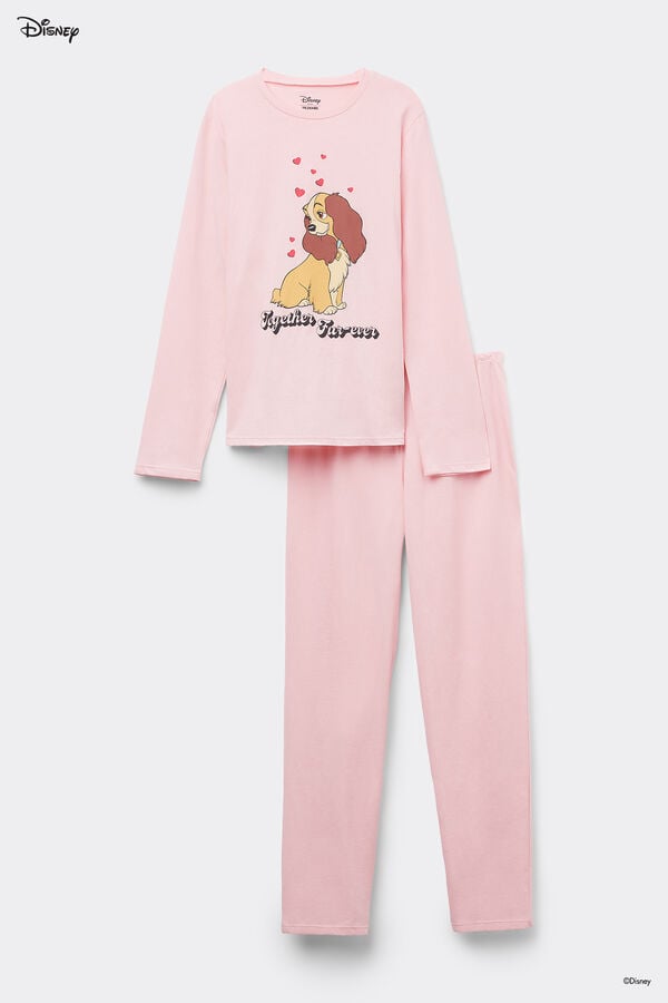Tezenis Pijama Largo de Algodón con Estampado Disney Lilli Los más vendidos