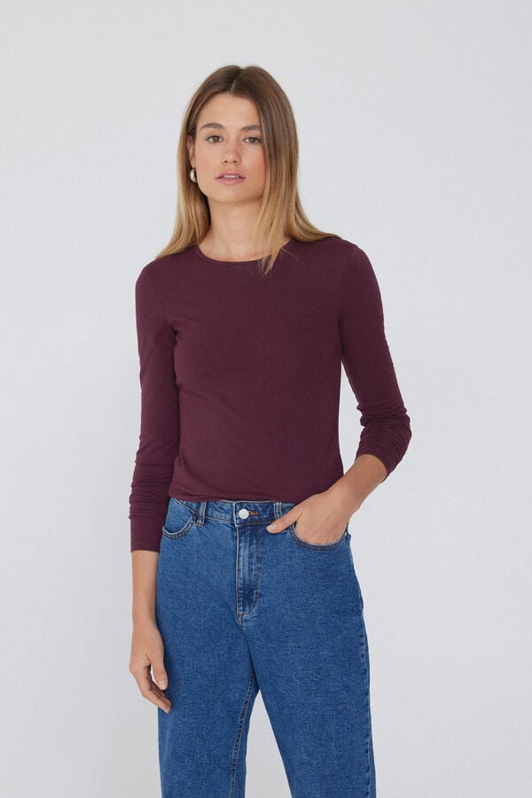 Tezenis Camiseta con Cuello Redondo de Algodón y Modal Térmico Promoción trimestral