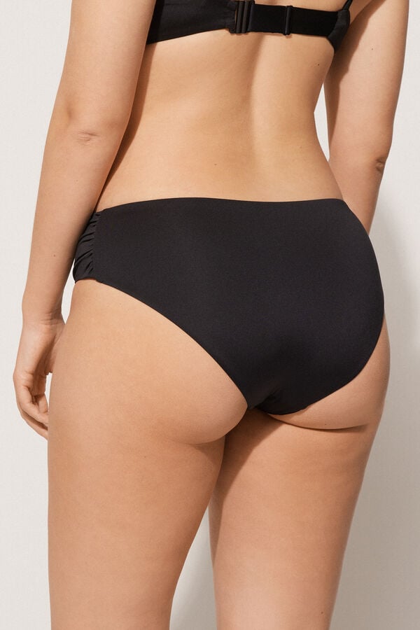 Tezenis Braguita de Bikini Reciclada de Talle Alto de Color Liso con Frunce Lateral Tienda