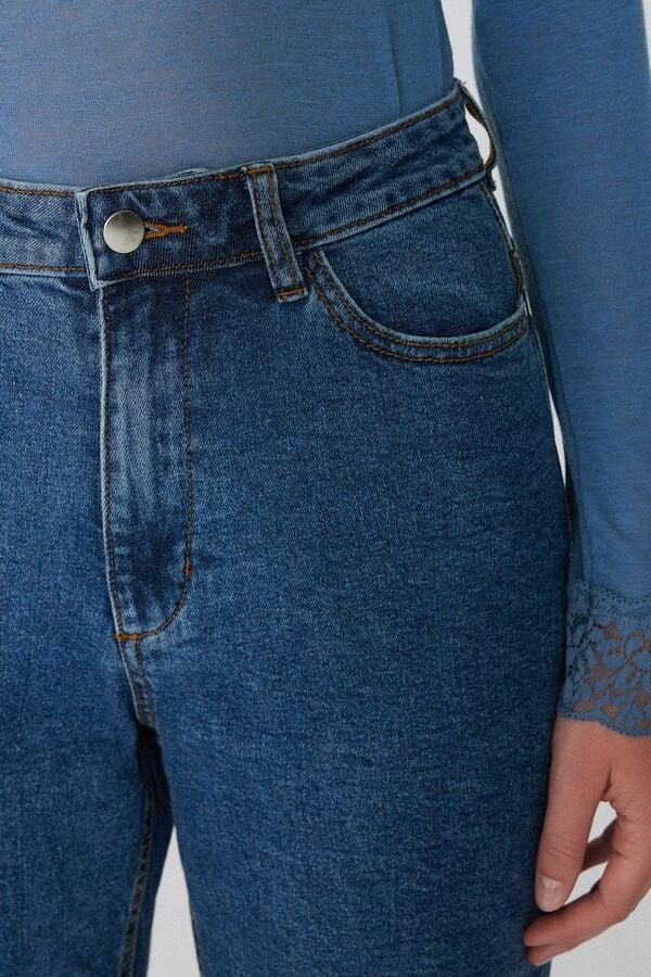 Tezenis Vaqueros de Talle Alto Denim Rectos con Bolsillos Envío gratis
