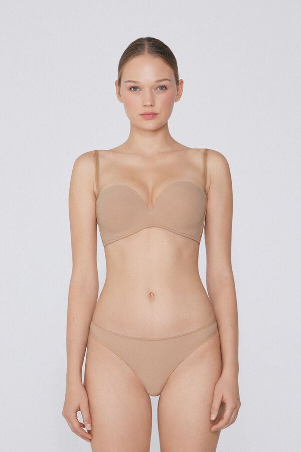 Tezenis Sujetador Bandeau Escotado con Relleno de Microfibra Reciclada Promoción por tiempo limitado