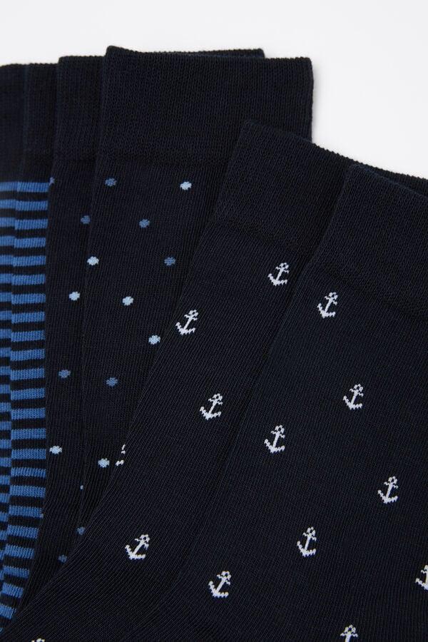 Tezenis 3 Pares Calcetines Cortos Algodón sin Borde Estampado Hombre Rebajas online
