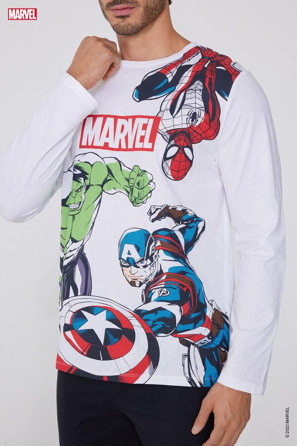 Tezenis Pijama Largo de Algodón con Estampado Avengers Precio de fábrica