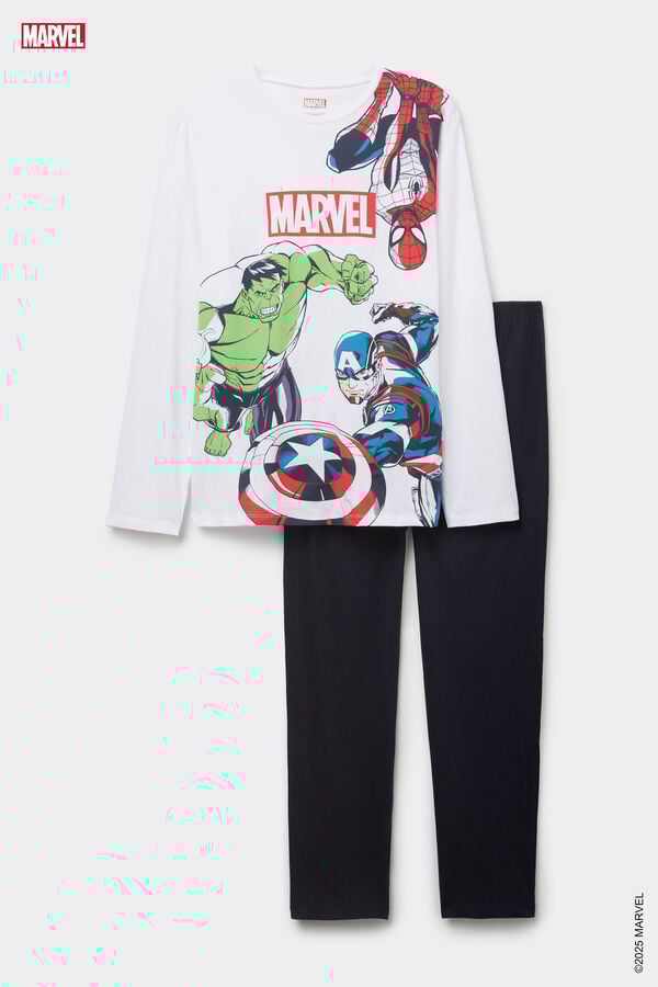 Tezenis Pijama Largo de Algodón con Estampado Avengers Precio de fábrica