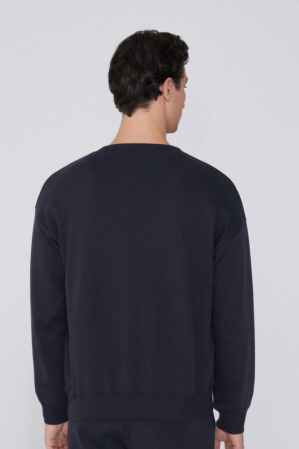 Tezenis Sudadera básica 100 algodón con cuello redondo Grandes descuentos