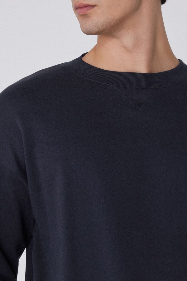 Tezenis Sudadera básica 100 algodón con cuello redondo Grandes descuentos