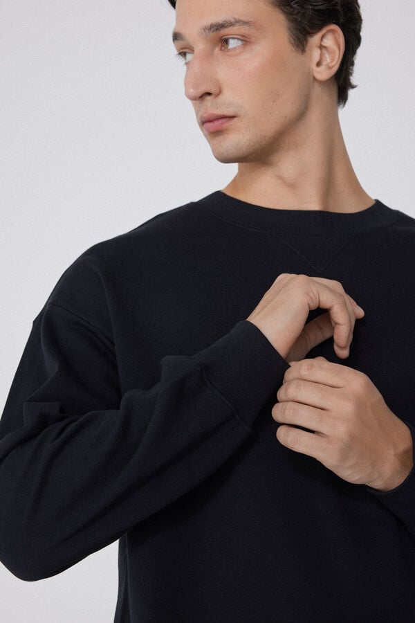 Tezenis Sudadera básica 100 algodón con cuello redondo Liquidación