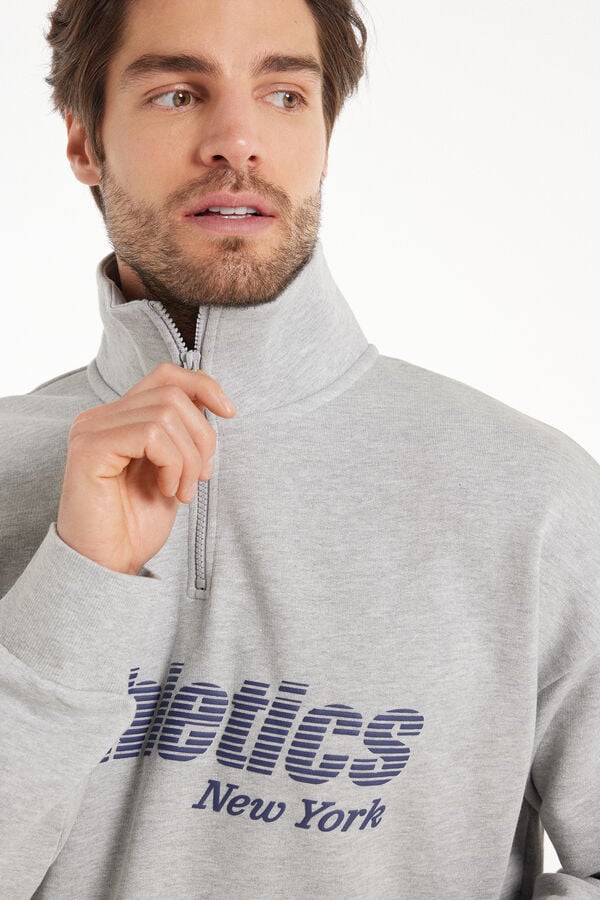 Tezenis Sudadera Gruesa de Manga Larga con Cremallera y Estampado Precio ultrabajo