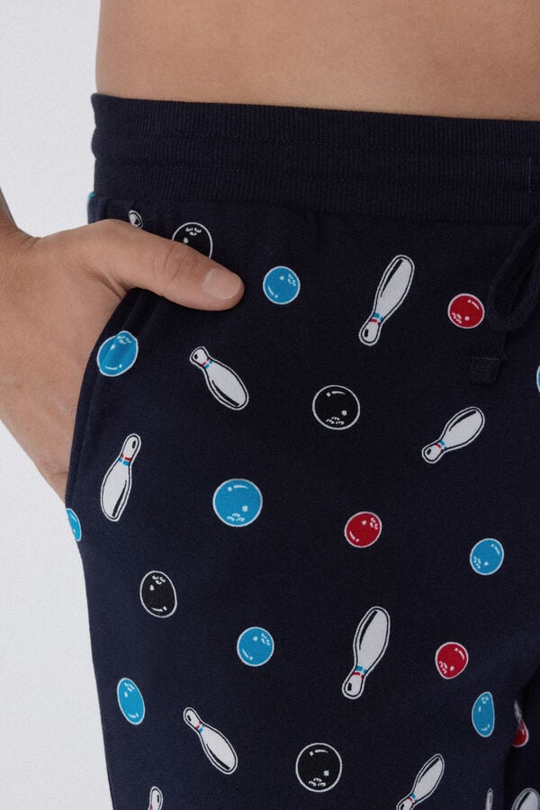 Tezenis Pantalón de Chándal de Algodón Grueso con Estampado y Bolsillos Solo hoy