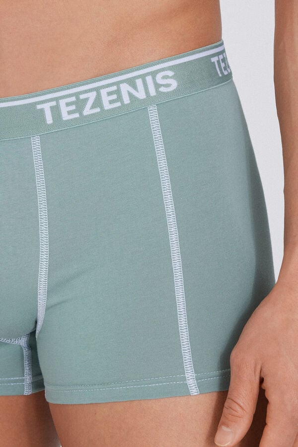 Tezenis Bóxer de Algodón Orgánico con Costuras en Contraste con Logo Oferta exclusiva