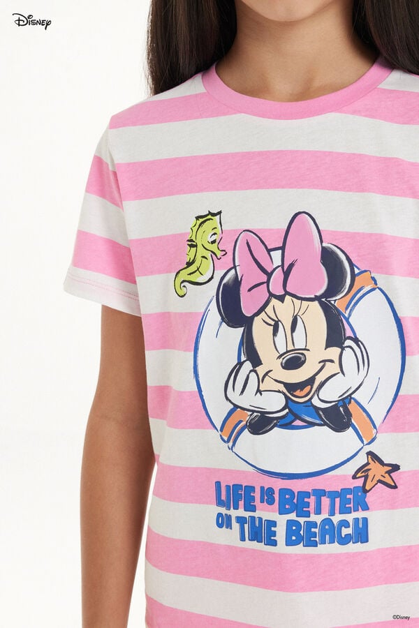 Tezenis Pijama Corto de Algodón con Estampado de Minnie de Disney Tienda