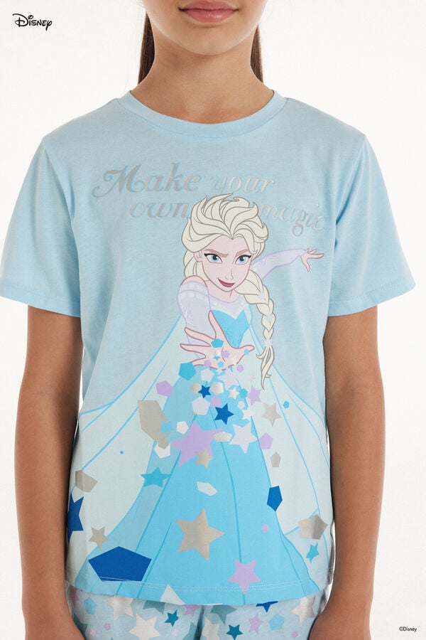 Tezenis Pijama Corto de Algodón con Estampado de Elsa de Frozen Disney Tienda