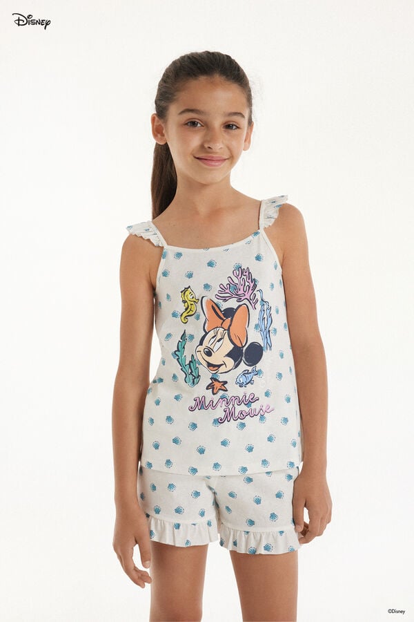 Tezenis Pijama Corto de Algodón con Estampado de Minnie de Disney para Niña Mejor oferta