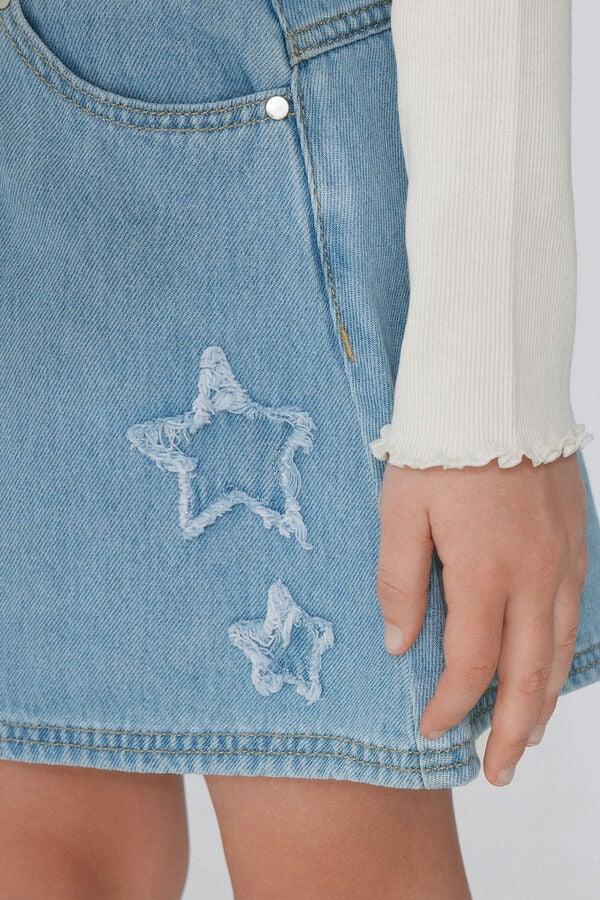 Tezenis Minifalda Denim con Parche de Estrella Niña Grandes ahorros