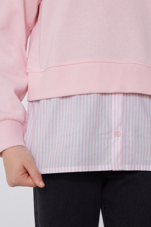 Tezenis Sudadera de Manga Larga en Algodón Efecto Camisa Niña Rebajas de fin de temporada