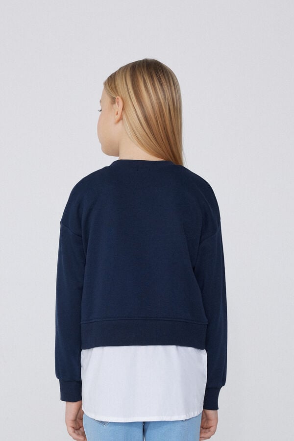 Tezenis Sudadera de Manga Larga en Algodón Efecto Camisa Niña 2025