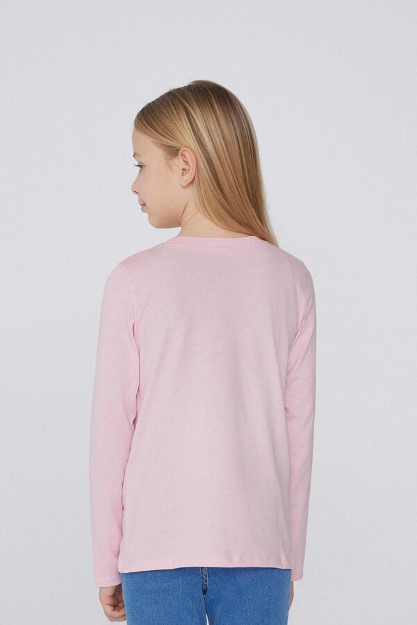 Tezenis Camiseta Manga Larga Algodón con Estampado para Niña En oferta