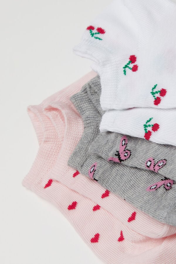 Tezenis 3 Pares Calcetines Tobilleros Algodón Estampado Niña Últimos 3 días