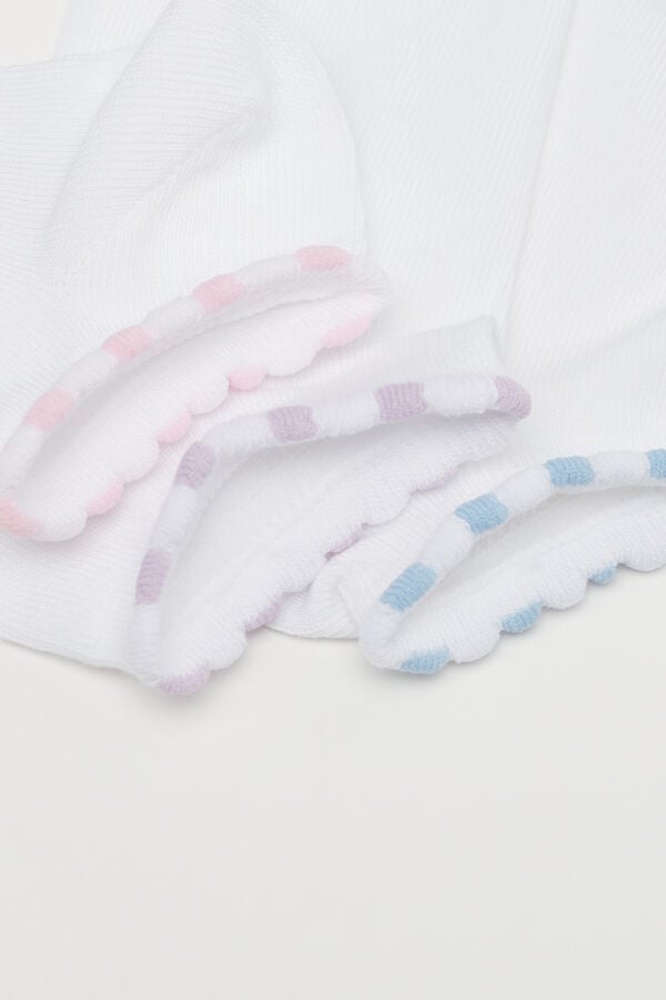 Tezenis 3 Pares de Calcetines Tobilleros con Refuerzos de Algodón Estampados para Niña COMPRAR AHORA