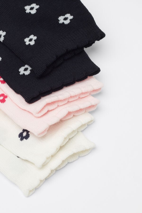 Tezenis 3 Pares Calcetines Cortos Algodón Estampado Ondas Niña ÚLTIMAS EDICIONES