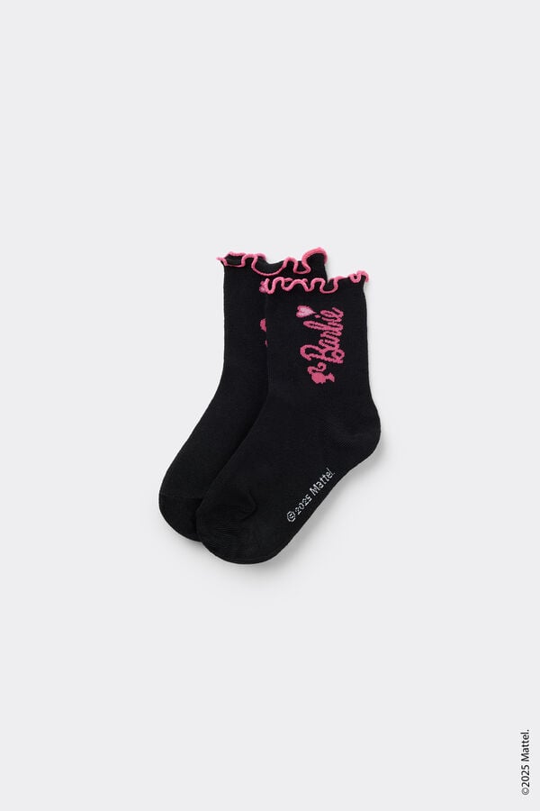 Tezenis Calcetines Cortos con Punto Festoneado Barbie Niña