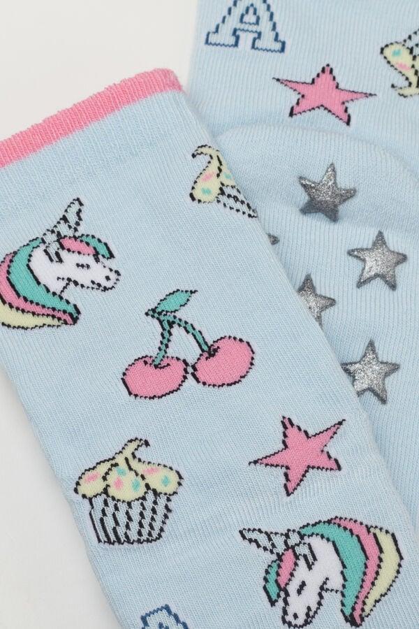 Tezenis Calcetines Antideslizantes Algodón Ligero Estampado para Niña ÚLTIMAS EDICIONES