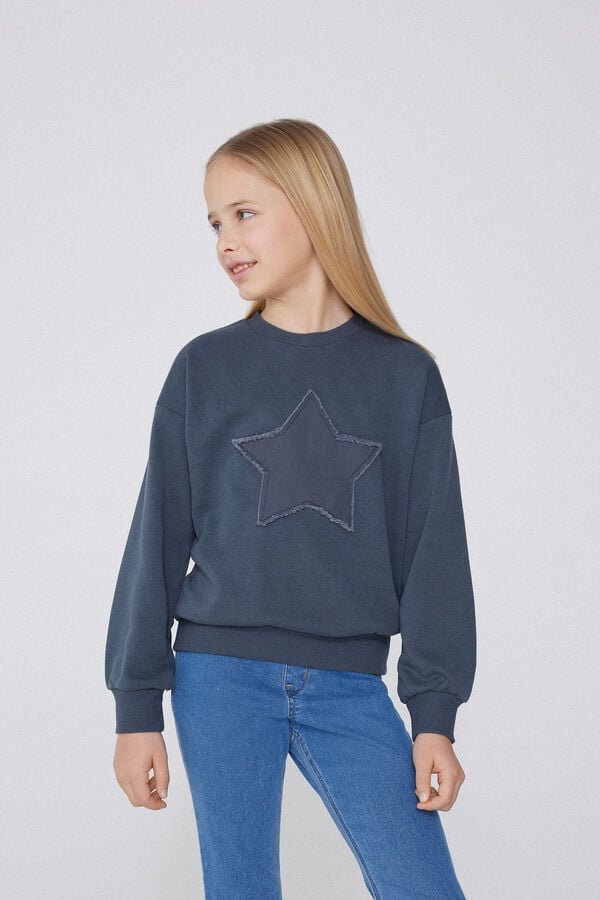 Tezenis Sudadera con Cuello Redondo y Parche Niña Envío internacional gratuito