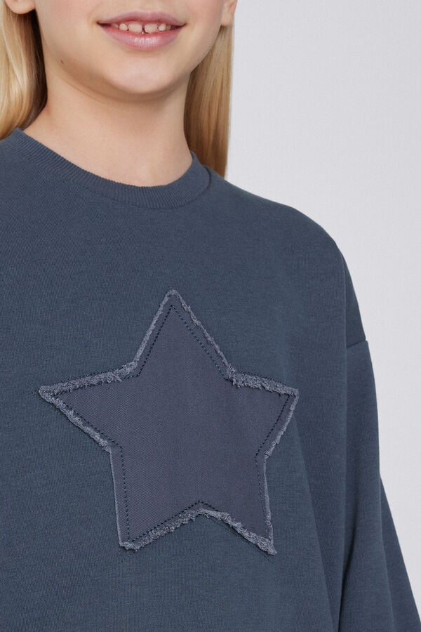 Tezenis Sudadera con Cuello Redondo y Parche Niña Envío internacional gratuito