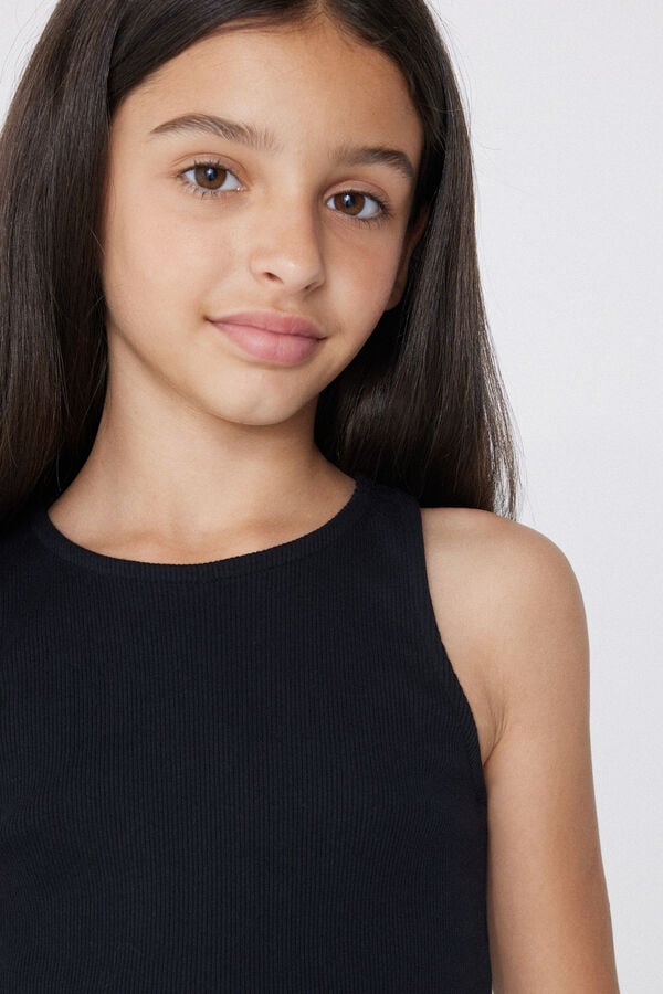 Tezenis Camiseta de Tirantes Anchos de Canalé para Niña 2025