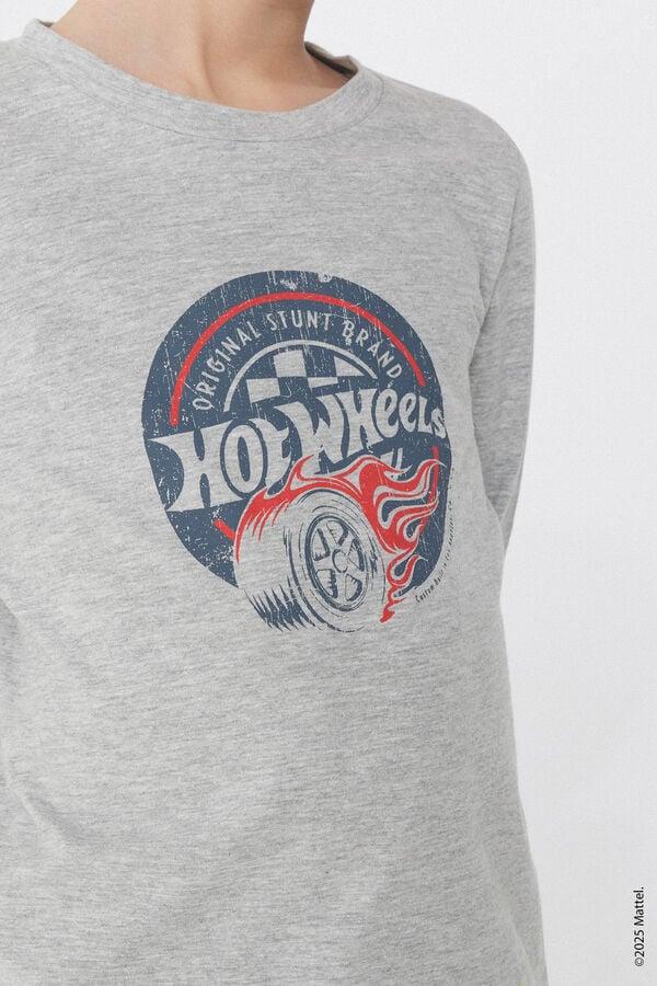 Tezenis Camiseta Manga Larga Algodón con Estampado Hot Wheels para Niño Envío gratis