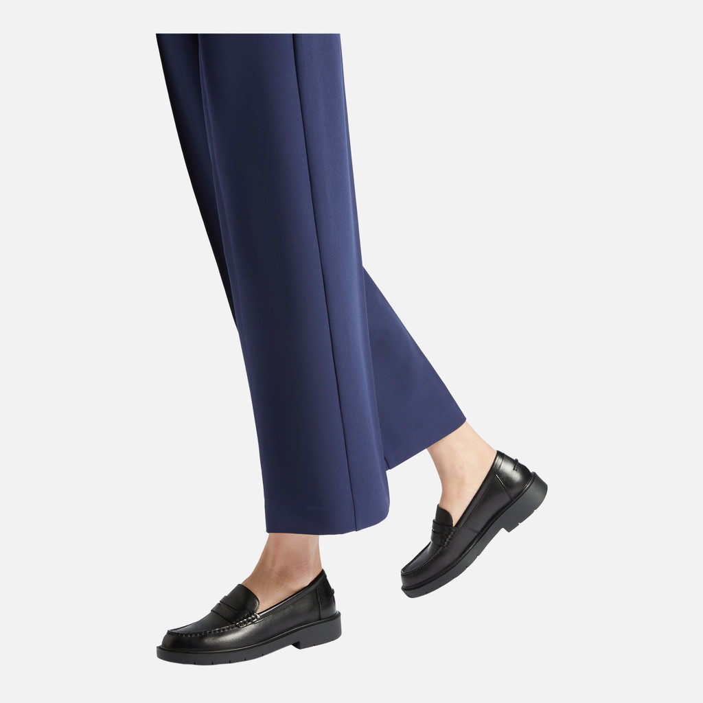 Geox spherica ec1 mujer D25QRA00043C9997 Mocasines de cuero Ofertas
