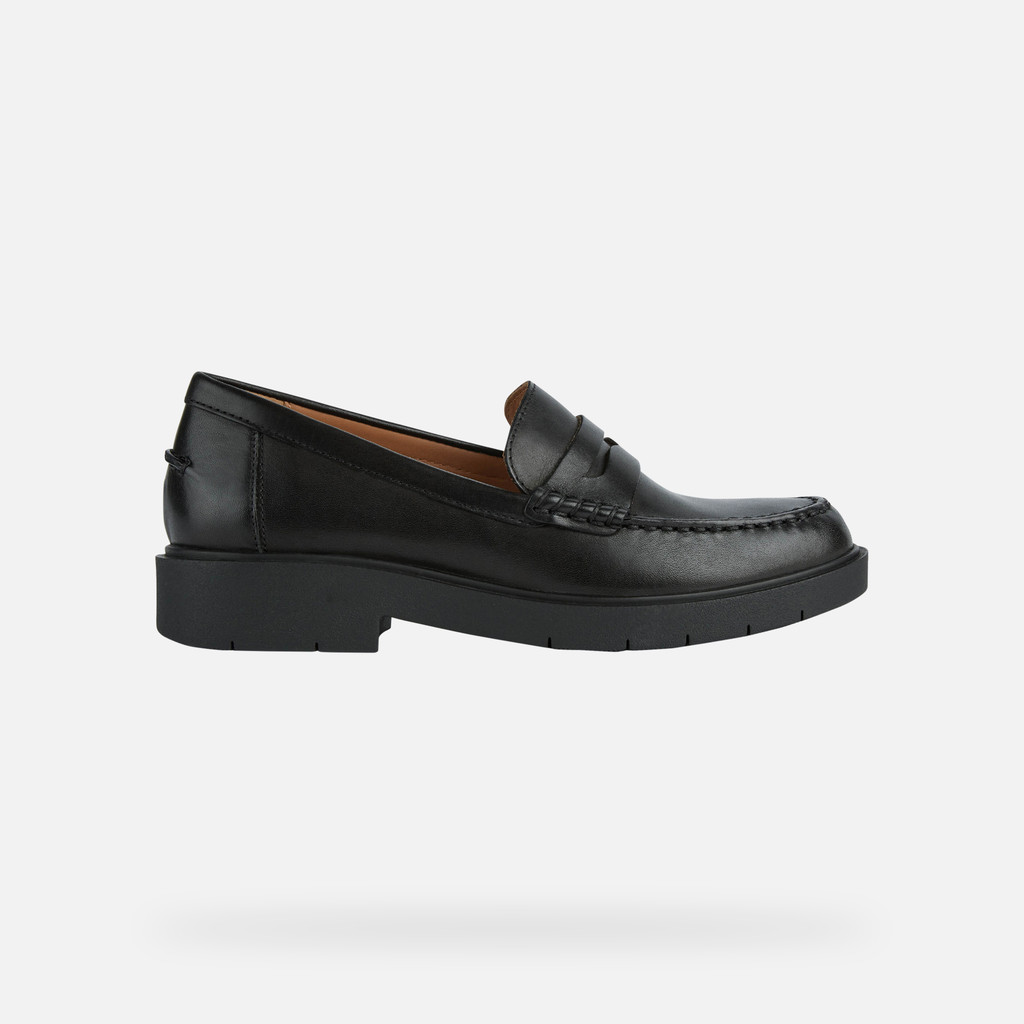 Geox spherica ec1 mujer D25QRA00043C9997 Mocasines de cuero Ofertas