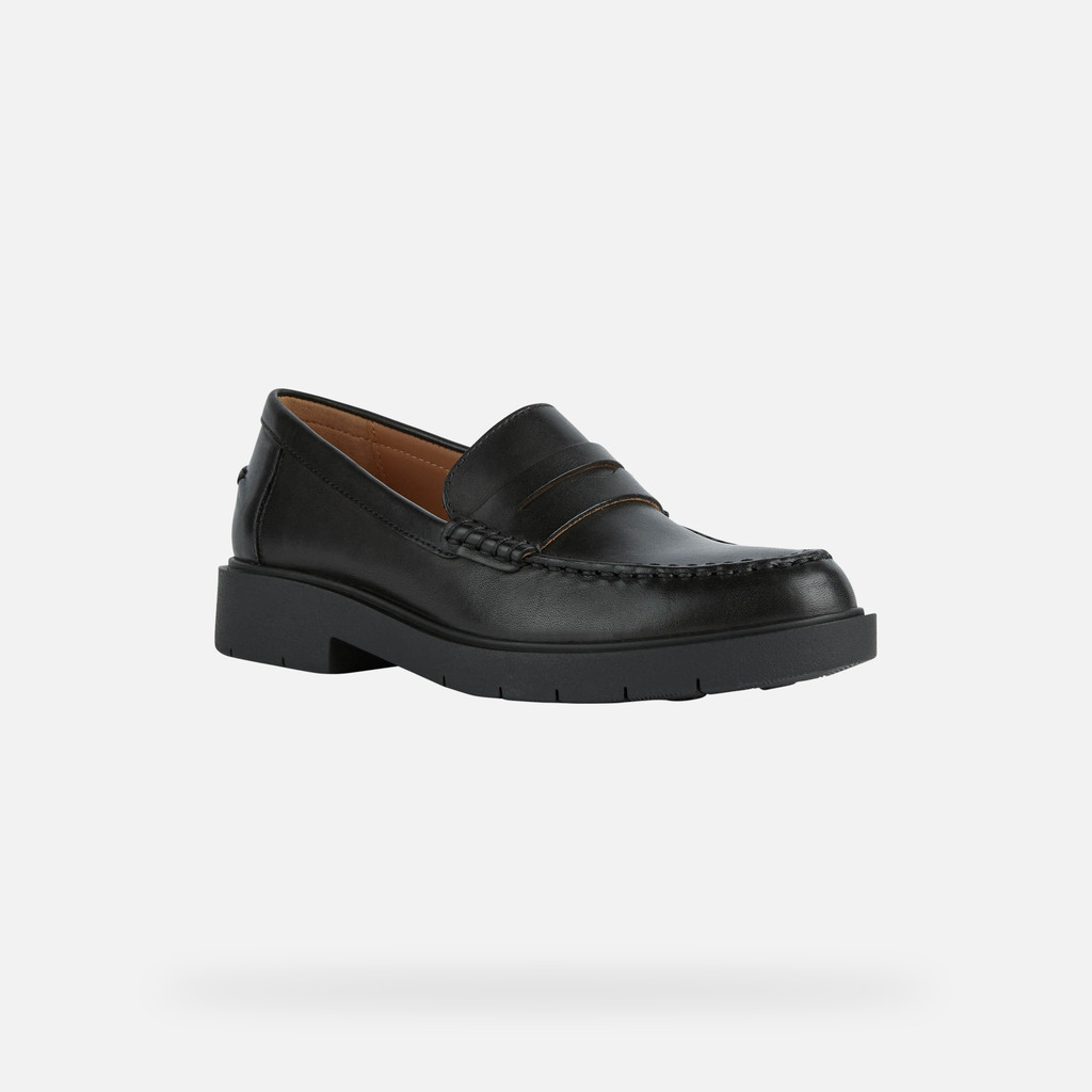 Geox spherica ec1 mujer D25QRA00043C9997 Mocasines de cuero Ofertas