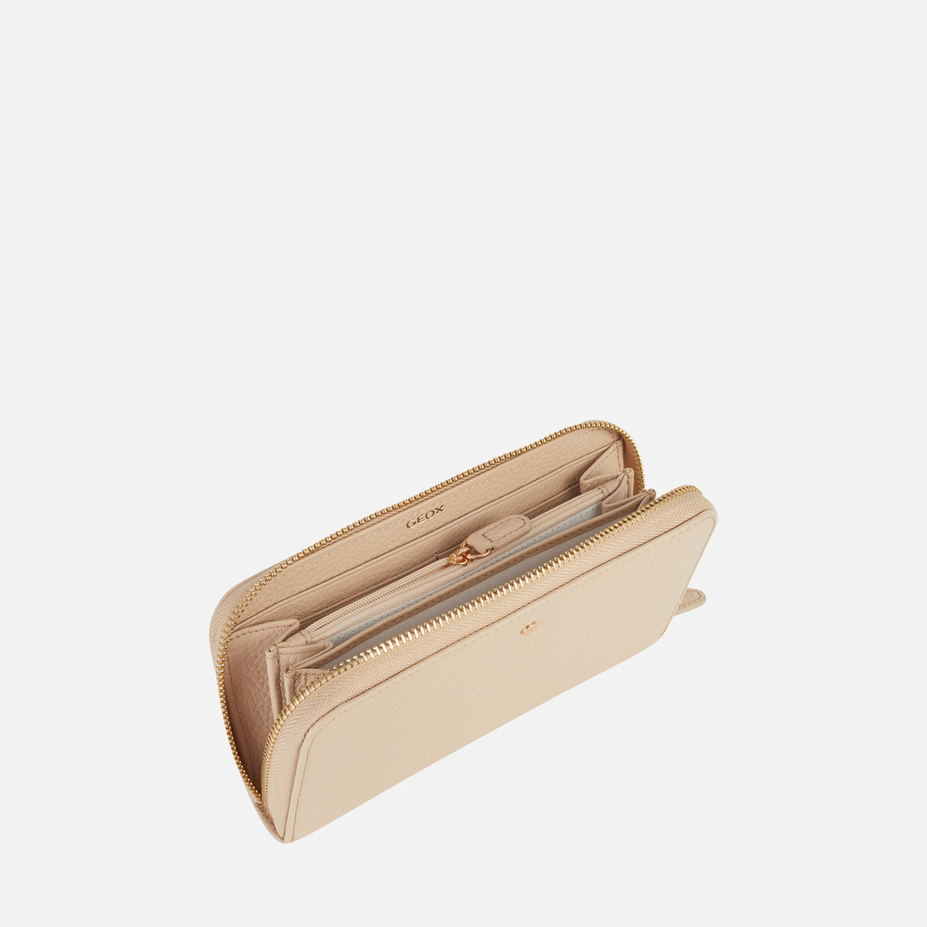 Geox wallet mujer D35K3H00046C1002 Cartera con cremallera Tienda de fábrica