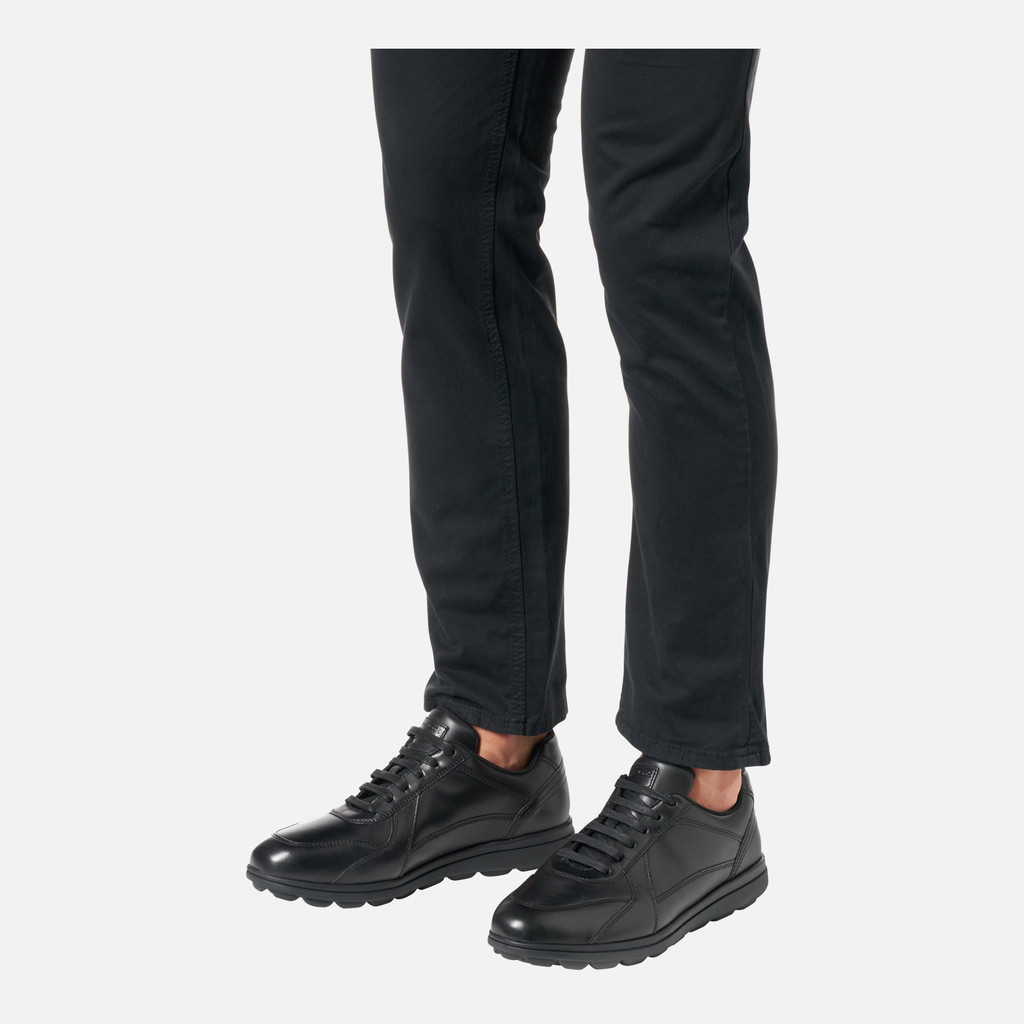 Geox spherica ec12 hombre U45GRA00043C9999 Zapatos de piel Promoción trimestral