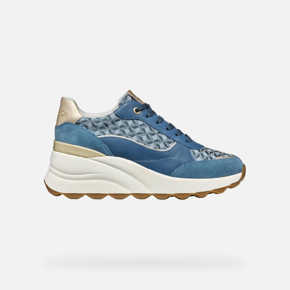 Geox spherica ec13 mujer D45WAA085DSC4005 Zapatillas de cuña Superdescuento