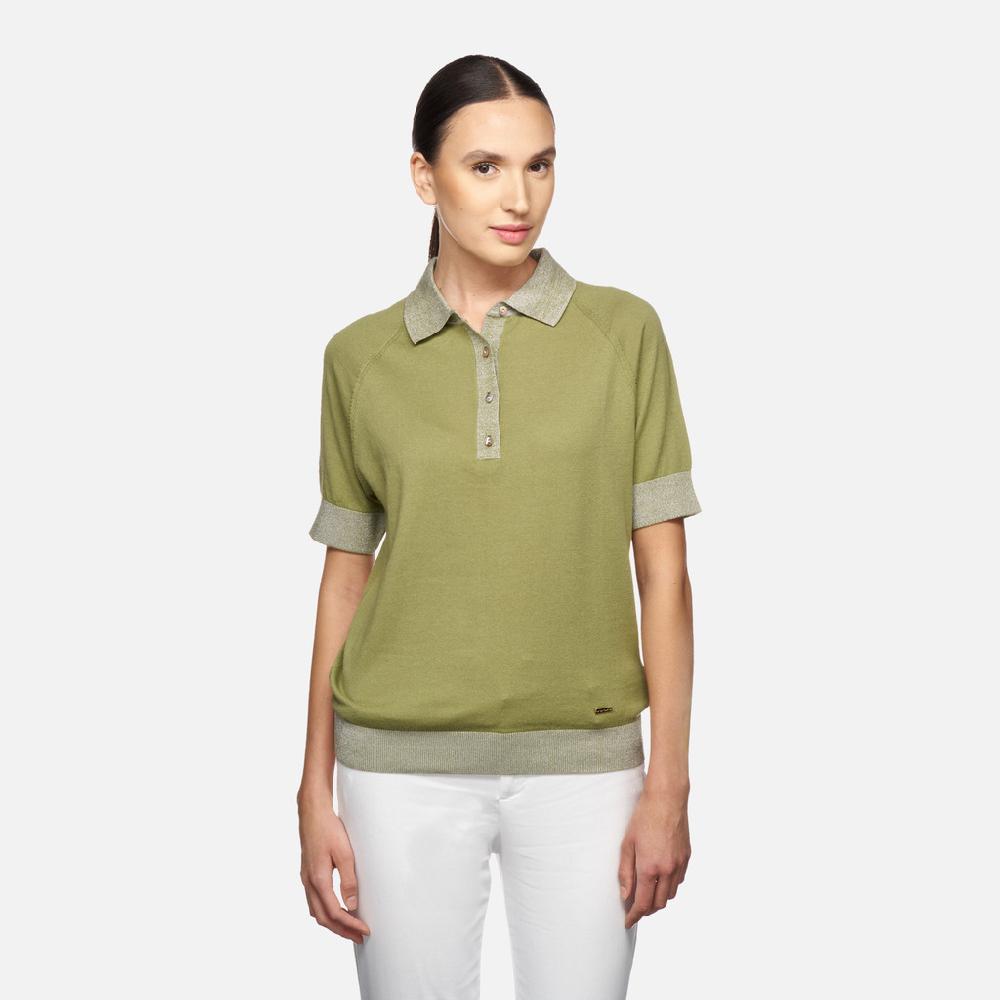 Geox knit mujer W5570AT3239F3275 Polo Rebajas de fin de temporada