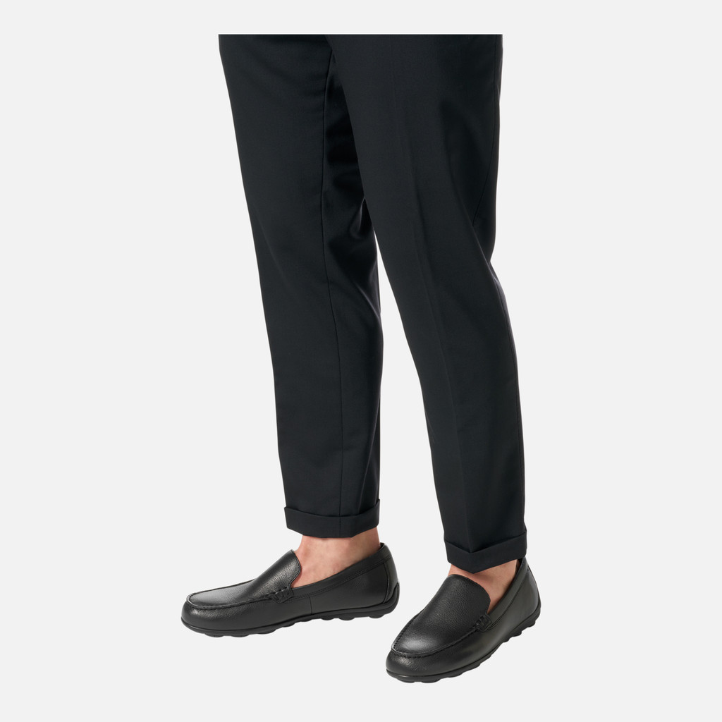 Geox spherica ec16 hombre U55HYA00046C9999 Mocasines de cuero Descuentos del mes