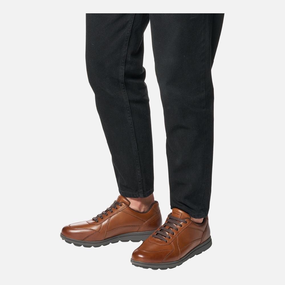 Geox spherica ec12 hombre U45GRA00043C6001 Zapatos de piel Descuento