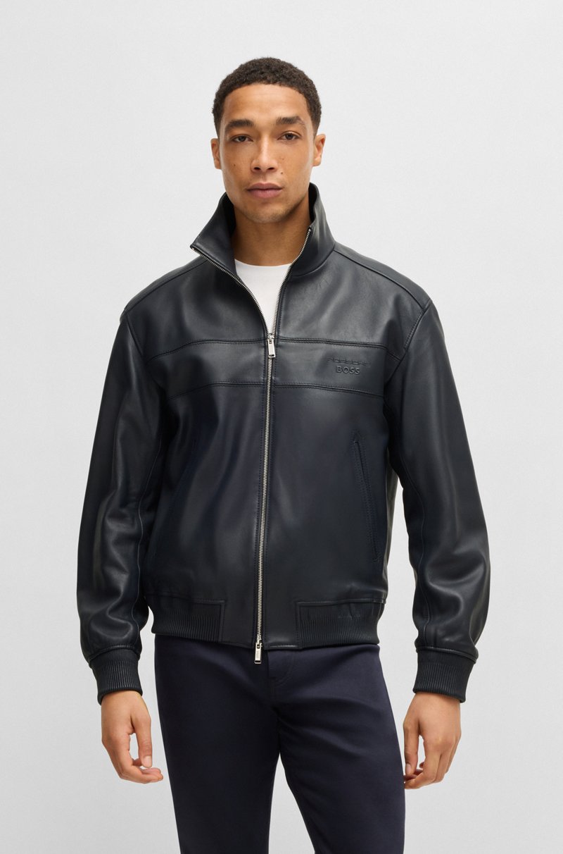 ﻿Hugo Boss Chaqueta Porsche x BOSS regular fit de piel