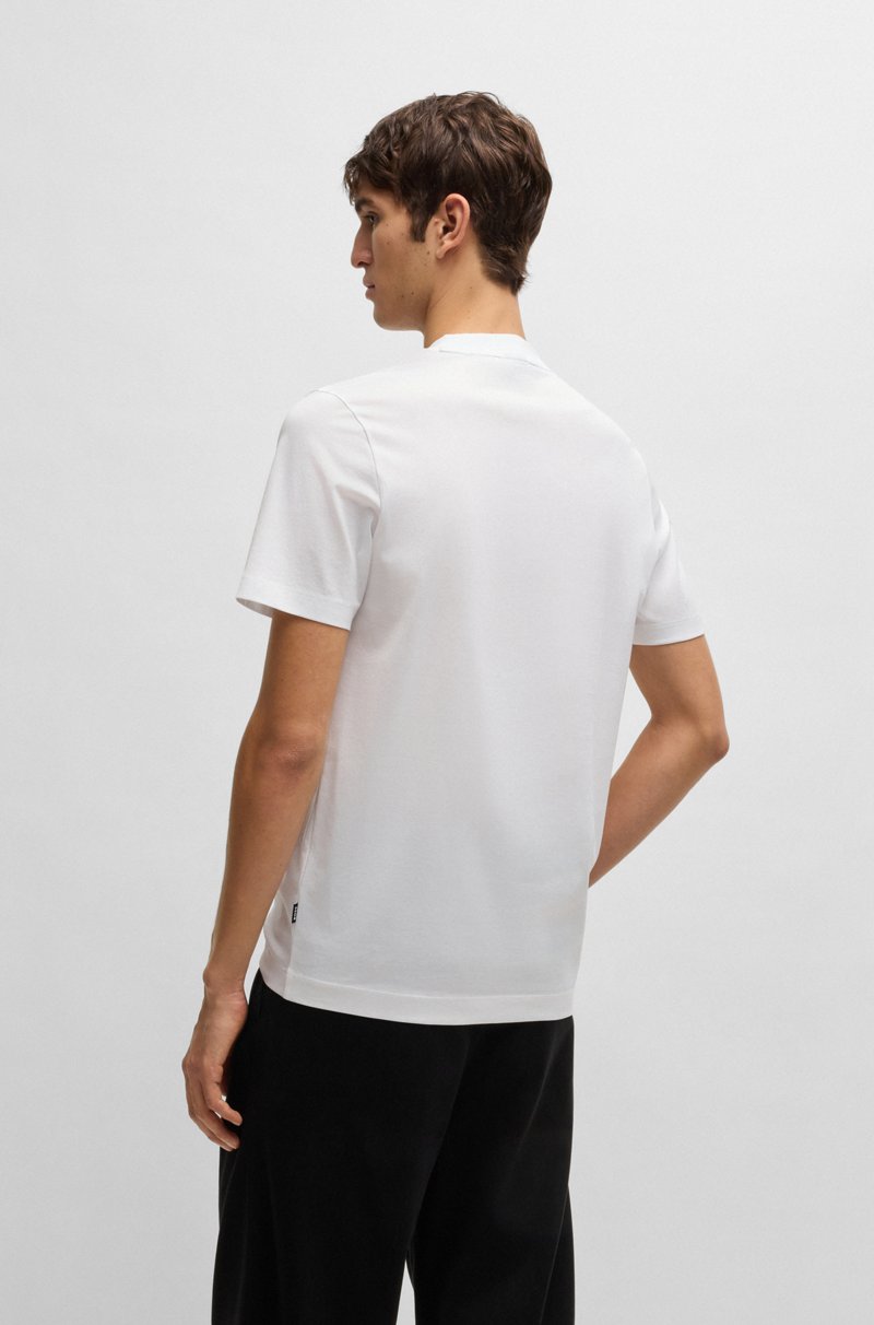 Hugo Boss Camiseta de algodón mercerizado con ilustración de la marca Promoción por tiempo limitado